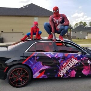 Spiderman and his Theme Car